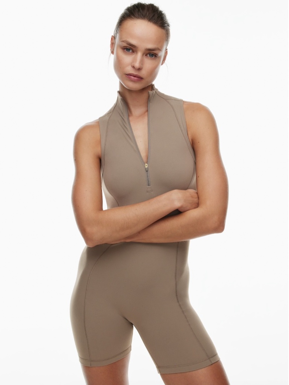 Aritzia Golden BUTTER Control Jumpsuit Modern Taupe Small